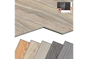 Yardin Pavimentazione autoadesiva in PVC con effetto legno, 18 pezzi, 2,51m², antiscivolo, impermeabile, ignifuga, rovere con finitura lavata