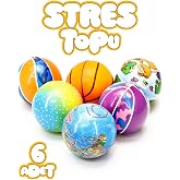 6 Adet Stres Topu PU Kedi Oyuncağı Eğitici Avu&ccedil; G&uuml;&ccedil;lendirici Yumuşak No Stres Toy Ball Top 6 cm