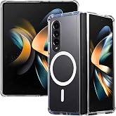 Ehr. Samsung Galaxy Z Fold 3 Uyumlu Kamera Korumalı Magsafe Wireless Şarj &Ouml;zellikli Şeffaf Kılıf (Şeffaf, Samsung Galaxy Z Fo