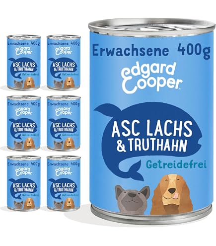 Edgard & Cooper Nassfutter 6x400g – Lam & Rund, Getreidefrei, 100% Natürlich – Für Hunde Aller Größen
