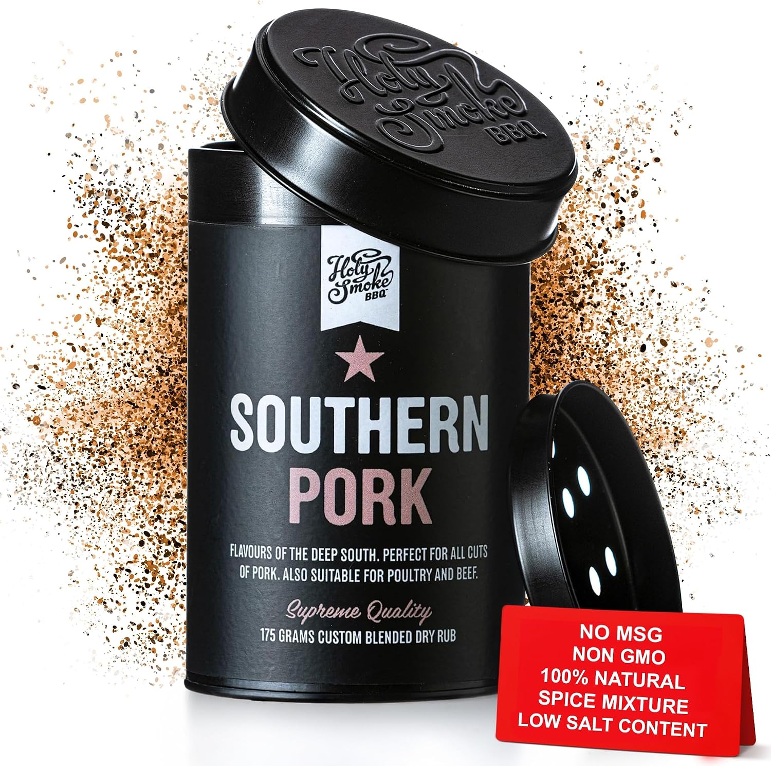Southern Pork BBQ Rub Todo Uso Spice Mix Especias Barbacoa Condimento Seco para Carne verduras Brisket Cordero Bistec Fajitas pollo pescado y patatas 175g