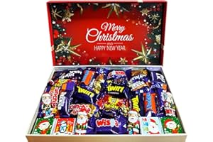 OFFER SHOP Merry Christmas Chocolate gift box Happy Xmas Assorted mini Hero Chocolates with Santa & Chocolate Neapolitans – Seasonal Holiday treat box