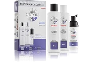 Nioxin 3-Part System, System 6, Chemically Treated Hair with Progressed Thinning Scalp & Hair Treatment