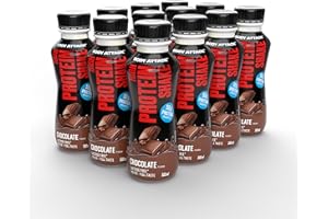 BODY ATTACK SPORTS NUTRITION Body Attack High Protein Shake, 50g di proteine, Fitness shake ipocalorico con proteine del latte per lo sviluppo muscolare, ideale da bere quando si è in movimento, Made in Germany, Choc. (12x500ml)