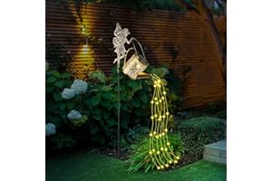 COMIUS SHARP Lanterne Solari da Esterno, Lampade Solari da Giardino in Metallo, IP65 Impermeabile Luci Solare da Giardino con Gancio da Pastore per Tavolo Prato Balcone Natale Giardini Decorazioni(Luce calda)