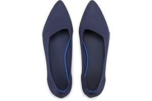 FRANK MULLY Womens Pointed Toe Ballet Flat Knit Dress Shoes Low Wedge Flat Shoes Comfort Slip On Flats Shoes for Woman Classic Softable Shoes