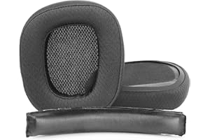 YUNYIYI Zestaw słuchawkowy G930 nauszniki, ulepszenie, wymienne poduszki do uszu, kompatybilne z Logitech G930 G930s 430 G432, nauszniki, części (opaska na głowę + materiałowe nauszniki)