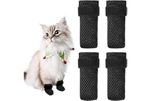 TOGTHERKINGS 4 pezzi protezioni per zampe per cani, gatti, guanti antigraffio per gatti, regolabili in rete, protezione per zampe per gatti, per Gatti in Rete per Tagliare Le Unghie Animali Domestici Bagnetto