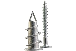 NCAAN Heavy Duty Metal Self-Drill Plasterboard Fixings with Screws 20pk —Superior Tight Grip & Strong Hold—Plasterboard Wall Fixing—Driva Plasterboard Fixings—Metal Self-Drill Anchor 28mm (Pack of 20)