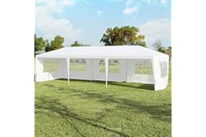 COSTWAY Carpa 3 x 9 Metros Pabellón de Jardín Carpa de Cerveza para Fiesta Boda Camping