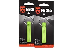 Gear Aid Ni GLO, Llavero Brillante de 2 Pulgadas para Camping, Buceo y Pesca Nocturna, Unisex