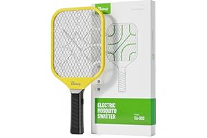 Buzbug Elektrische Fliegenklatsche, Handmückenklatsche, 3800V Heavy Duty Bug Zapper Racket Indoor Outdoor, Instant Fruchtfliege Killer (AA Batterie betrieben, Nicht enthalten) -SA002