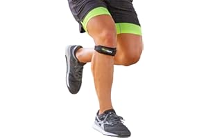 BraceAbility Patellar Tendon Support Pasek stabilizatora kolana z regulowaną paską na zapalenie części kręgosłupkowej, Osgood Schlatter, Piłka nożna, Koszykówka, Bieganie, Kolano skoczka, Tenis, Siatkówka (L)