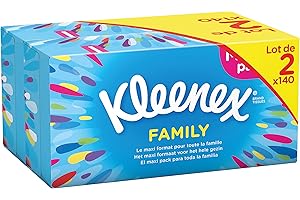 Kleenex Family Set de 2 Boîtes de Mouchoirs Maxi Format