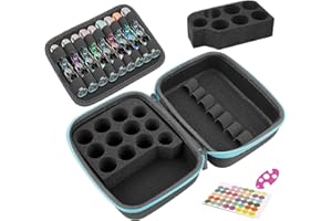 LONELY HIGH HEELS Aufbewahrungsbox mit Griff für ätherische Öle 44 Slots Schwarz ätherische Öle Aufbewahrungskoffer tragbare ätherisches Öl Travel Box Halter Organizer