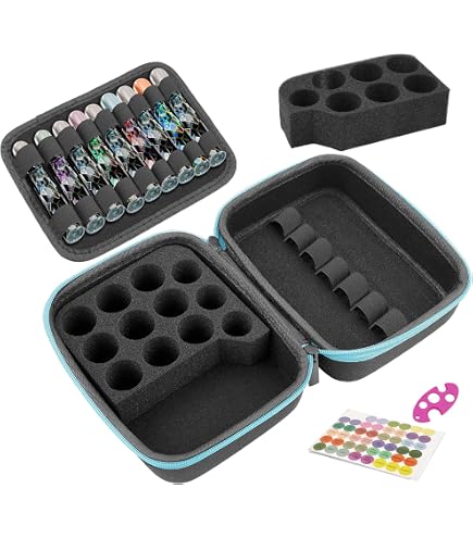 Hartschalen-Etui Für ätherische Öle – Aufbewahrungstasche Für Bis Zu 8x 5 Ml Fläschchen, Reisefertig