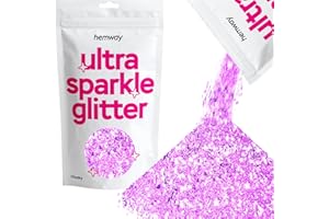Hemway CHUNKY Prima Multi Purpose Glitter 1/40" 0.025" 0.6mm 625 micras polvo/polvo de 100 g / 3,5 oz Único Colores para su uso con artesanía del vidrio de vino del arte DIY