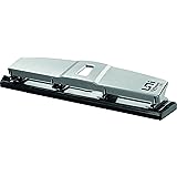 Maped - Perforatrice 4 Trous - Perforeuse A4 Métal pour 10 à 12 Feuilles - Avec Système de Calage Optimisé sur les Anneaux du
