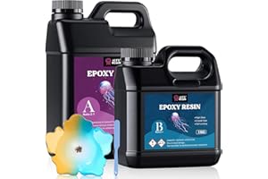 LET'S RESIN Let’S Resin Résine Époxy 3 kg, Kit Résine et Durcisseur Transparent sans Bulles 2:1, Idéal pour la Création de Bijoux, l’Art DIY, Les Moulages et Les Travaux Manuels