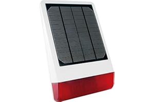 Schwaiger ZHS14 Sirène à énergie solaire pour l'extérieur Wi-Fi Protocole Z-Wave Blanc