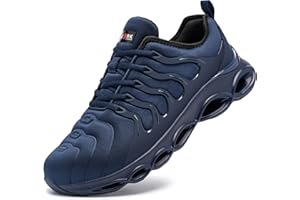 LARNMERN Scarpe Antinfortunistiche Uomo Leggere Scarpe Antinfortunistica Comodo Moda con Punta in Acciaio Traspiranti Ammortizzazione Scarpe da Lavoro 40EU-50EU