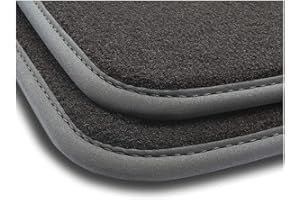 M MOTOS alfombrillas coche de velours premium compatibles con Audi A3 8L 1996-2003 - Premium, Matt, Negro - Experimenta un nuevo confort de conducción con un juego de alfombra de coche de terciopelo p