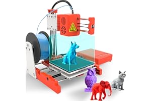 SILVERGEAR 3D&Print® Impresora 3D con Filamento | Impresora 3D Alta Precisión con Superficie de Impresión Magnética Extraíble | Mini Impresora 3D para Principiantes Ligera y Portátil | Kit de Montaje Rápido