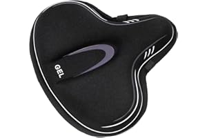 YBEKI Housse de Selle Gel Professionnelle 2cm - Coussin Ergonomique avec Gel Médical & Mousse Mémoire Oeko-TEX | Compatible Peloton/Schwinn 8.5-10" | Réduction de Pression 72% & Design Anti-Dérapage