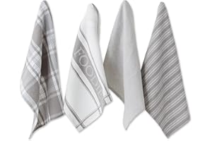 DII Everyday Collection Foodie Kitchen Set, Geschirrtücher, Granit, 4-teilig