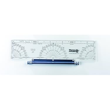Parallel-Lineal Für Seekarten – Marine-Plotter Mit Aluminiumkette, 45 Cm, Für Die Bootsnavigation