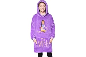 Disney Sudaderas con Capucha para Niña, Sudadera Stitch Niña, Batamanta Infantil, Bata Manta Polar Oversize Ropa para Niñas (Púrpura Deseo)