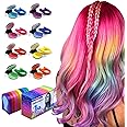 8PCS Pinkiou Hair Chalk for Girls, Temporary Bright Hair Dye for Girls Women Gifts Washable Hair Chalk for Halloween,Christmas,Makeup,Birthday Party