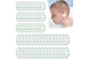 NAZAZ 60 Pezzi Adesivi per Orecchie Impermeabili per Bambini Adulti, Copri Orecchie Impermeabili per Orecchie da Bambino, Copri orecchie Impermeabili Con batuffolo di cotone per Doccia e Nuoto