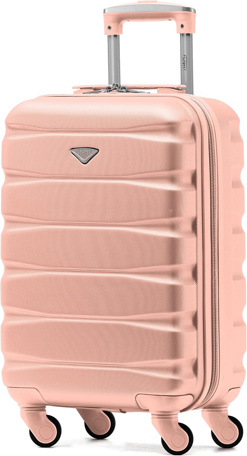 Flight Knight Maleta De Mano 55x35x20 cm Compatible con Vueiling, Iberia, RyanAir, Easyjet, Air Nostrum, Air Europa Entre Muchas Otras! Maleta Cabina 4 Ruedas ABS Maleta Trolley Ligera