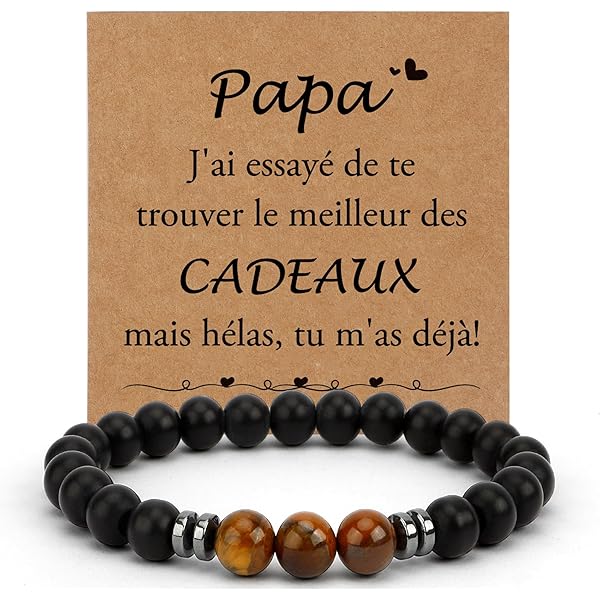 FAJUXIS Bracelet Grand-Père - Idée Cadeau Pour Papy, Papi, Noël, Anniversaire, Fête Des Pères