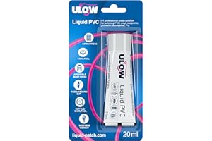 ULOW LIQUID PVC Ulow Flüssiges Flicken Reparaturset für Schlauchboote Sup Flickzeug für Pool Whirlpool Spa kleber und Flicken Luftmatratzen Wasserbett Luftbett Airtrack Wathose funktioniert auf Allen PVC Materialien