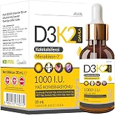 AVA Vitamin D3K2 7X Oil Liquid Supplement Drops (600 Drops) 30 ml
