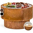 Pure Garden - Set braciere a Legna, Include Schermo, Copertura e attizzatoio per Legna, Ideale per Esterni e Patio, 81 cm