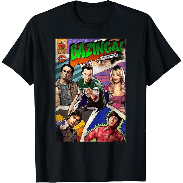 Maglietta The Big Bang Theory - Main Characters | Idee per regali originali