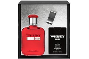 EVAFLORPARIS WHISKY RED - Gift Box: Eau de Toilette 100 ml + Travel Perfume 20 ml + Money Clip, Set, Perfume Spray, Men Perfume, EVAFLORPARIS - 520 g
