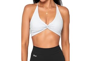Danysu Backless Sports Bra Soft Workout Tops with Removable Padded Yoga Training Bras Strappy Going Out Top