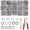 TERRIFI 200 Sets Snap Button Snap Fastener kit Snaps 9.5mm Metal Snaps Buttons with Fastener Pliers Press Tool Kit Perfect for DIY Crafts Clothes Hats and Sewing(10 Colors)
