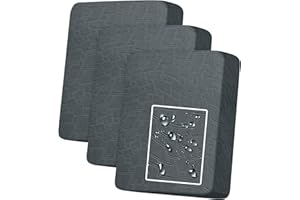 MAXIJIN Waterproof Sofa Seat Cushion Cover Jacquard Sofa Seat Cover Non-Slip Couch Seat Slipcover Protector Replacement for Individual Cushion with Elastic Bottom (Dark Grey, 1 Seater*3)