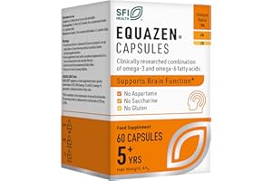 EQUAZEN Capsules | Omega 3 & 6 Fish Oil Supplement | Supports Brain Function | Blend of DHA, EPA & GLA | Suitable for Children 5+ to Adults | 60 Capsules