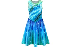 Dancinova Girls Summer Dress Casual Party Sleeveless Dress Sundress