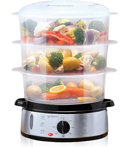 Cuiseur Vapeur Jata CV200 - 2 Paniers - 3,5L - Minuterie 60 Min
