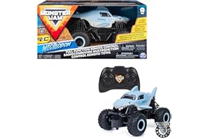 MONSTER JAM - COCHE TELEDIRIGIDO MEGALODÓN - Coche RC Monster Truck Megalodon a Escala 1:24 - 2.4GHZ hasta 76m - 6044952 - Juguetes Niños 4 Años +