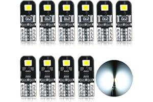 AGLINT T10 W5W 194 LED Bulb CANBUS Error Free 2SMD Super Bright 501 2825 168 Wedge 12V for Car Interior Dome Map Door Side Marker Courtesy License Plate Lights 6000K Xenon White