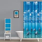 Zethome Tropik Banyo Duş Perdesi 8852 &Ccedil;ift Kanat 2x120x200