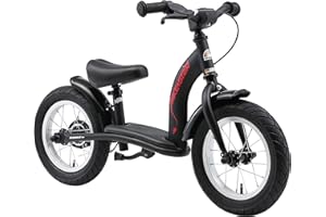 BIKESTAR Kinder Laufrad Lauflernrad Kinderrad für Jungen und Mädchen ab 3-4 Jahre | 12 Zoll Classic Kinderlaufrad | Schwarz (matt) | Risikofrei Testen